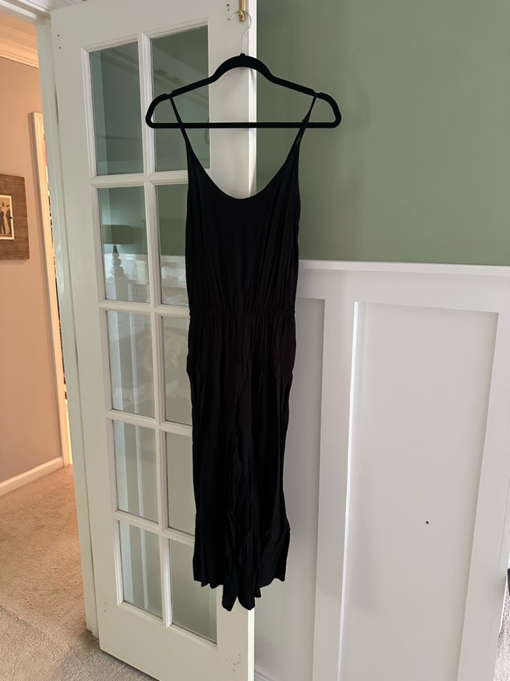 GAP Black Spaghetti-Strap Jumpsuit